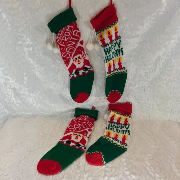 4 - Knit Reindeer Stockings 2 Assorted styles - Picture 2 of 7